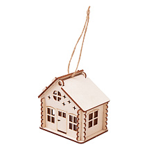 Подвеска с подсветкой домик (с мерцающей свечкой)