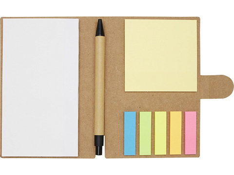 Swift буклет с липкой бумагой для заметок с шариковой ручкой - Натуральный - рис 4.