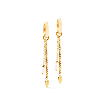 Серьги Gold-White Coeur de Lion 1139/21-1614