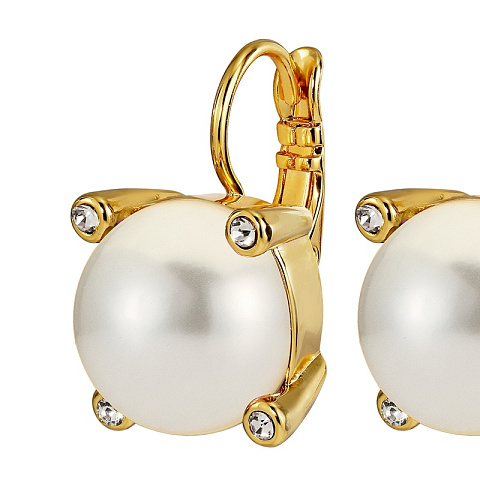 Серьги TANA SG WHITE PEARL Dyrberg Kern 450120 - рис 2.