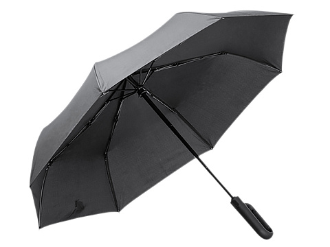 Складной зонт ALCIRA/АЛЬКИРА с системой защиты от снежной бури и ручкой-карабином, черный - рис 2.