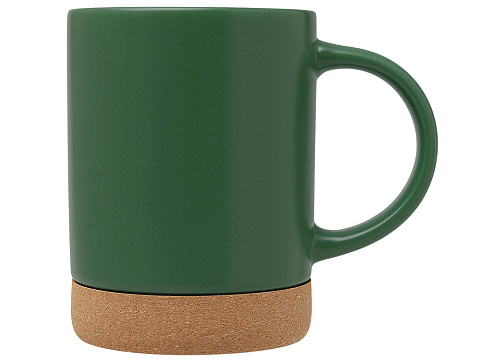 Кружка 450 мл с пробковым дном Корк & Бон, глубокий зеленый - рис 3.