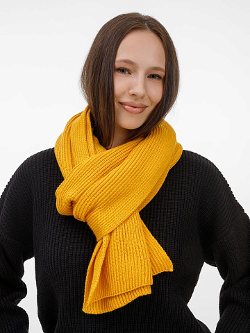 Шарф Nobilis Mono, желтый (медовый) - рис 6.