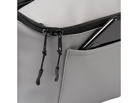 Сумка-холодильник из искусственной кожи с регулируемыми ручками Дэнвер (DENVER), серый - рис 4.