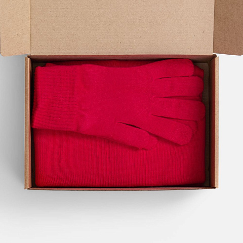 Набор Knit Warm, красный - рис 4.