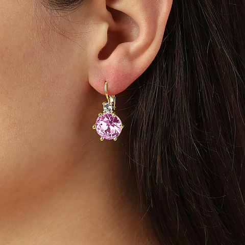 Серьги BEGONIA SG LIGHT ROSE Dyrberg Kern 460039 - рис 4.
