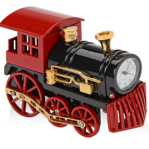 Часы Паровоз, черный/красный/золотистый