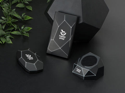 Док-станция Geo Dock с быстрой беспроводной зарядкой, черный с белой подсветкой. XOOPAR - рис 18.