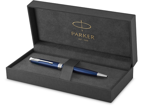 Ручка шариковая «Parker Sonnet Core Subtle Blue CT», синий/серебристый - рис 4.