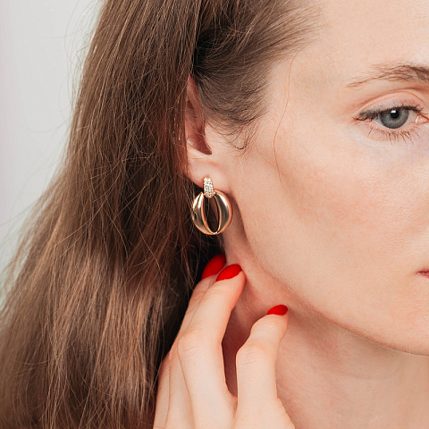Серьги moon o gold Mason ABE28324-04 G - рис 3.