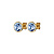 Пусеты DIA SG LIGHT SAPPHIRE Dyrberg Kern 440169 - миниатюра