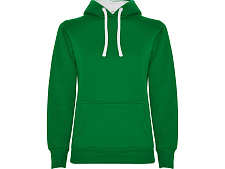 Толстовка с капюшоном Urban женская, зеленый/белый