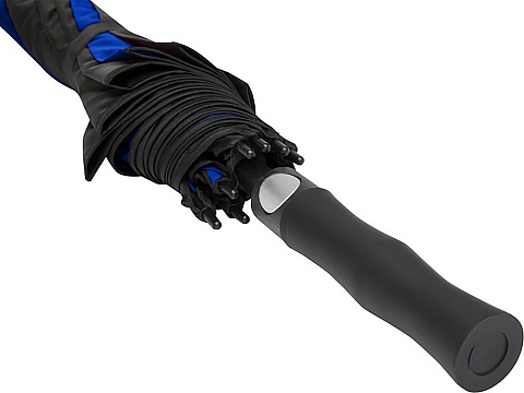 Джефф 30-дюймовый ветрозащитный зонт-трость, королевский синий/черный - рис 6.