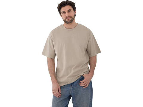 Футболка Kyoto из джерси 180 г/м2 с пич отделкой, унисекс, оливковый - рис 7.