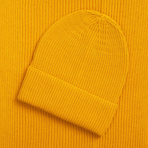 Шарф Nobilis Mono, желтый (медовый) - рис 5.