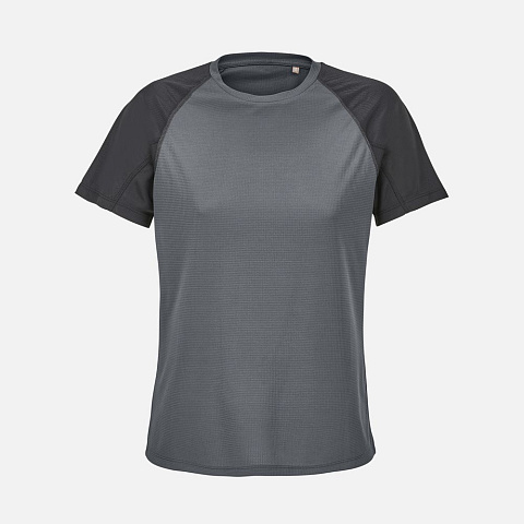 Футболка спортивная женская Vortex Women, черная с темно-серым - рис 2.