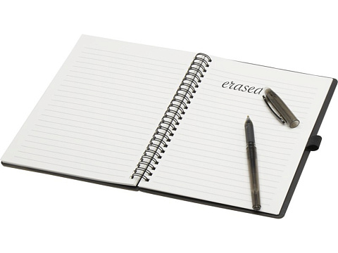 Slate многоразовый набор из блокнота в мягкой обложке и ручки - сплошной черный - рис 6.