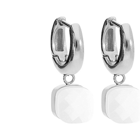 Серьги Firenze white Qudo 300210 BW/S - рис 2.