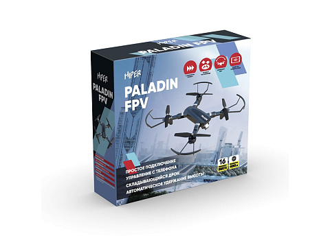 Квадрокоптер Hiper HQC-0031 Paladin FPV 0.3Mpix 480р WiFi ПДУ черный/серый - рис 5.