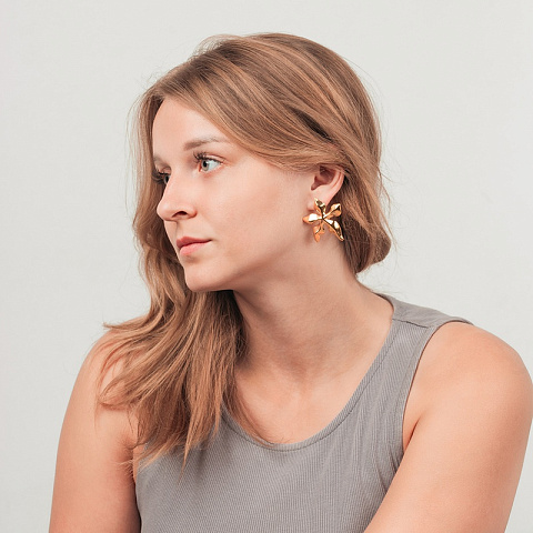 Серьги Цветок Fiore Luna AWE2712-G - рис 4.