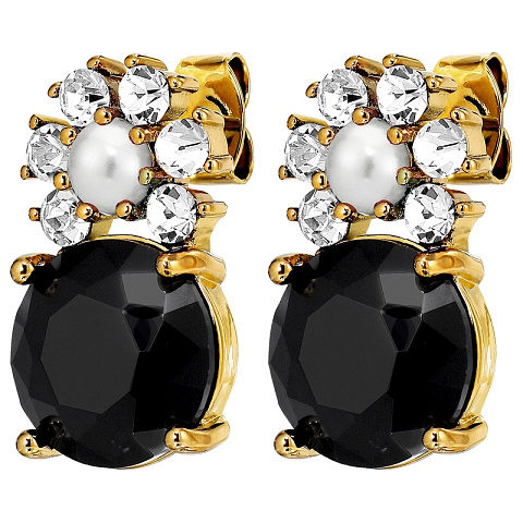 Серьги BECKIA SG BLACK / CRYSTAL Dyrberg Kern 470098 - рис 3.