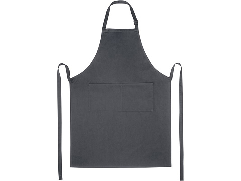 Фартук Andrea плотностью 240 г/м² с регулируемой завязкой на шее - Темно-серый - рис 2.