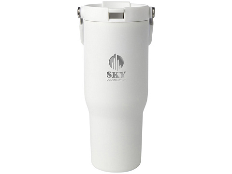 Термостакан Bronx объемом 900 мл из меди и переработанной нержавеющей стали, сертифицированной по стандарту RCS, с вакуумной изоляцией и крышкой с двойной функцией - Белый - рис 8.