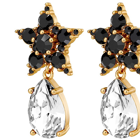 Серьги HYDRA SG BLACK / CRYSTAL Dyrberg Kern 450030 - рис 3.
