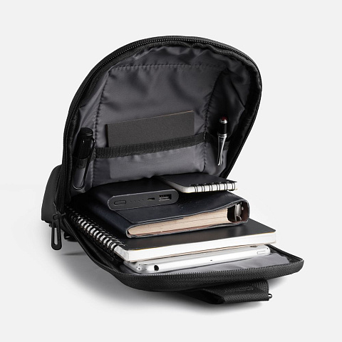 Рюкзак на одно плечо Solnex, черный - рис 9.