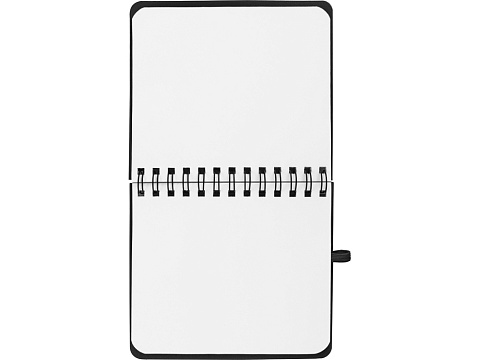 Блокнот А6 Журналист с ручкой, черный - рис 4.