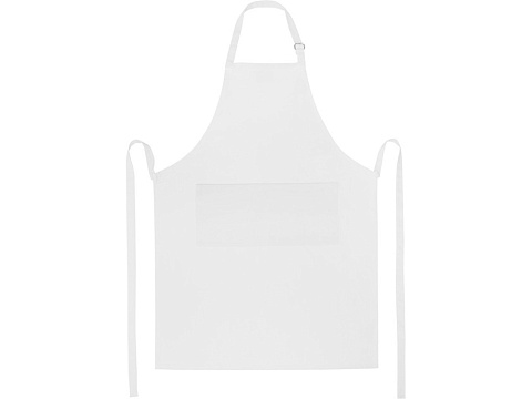 Фартук Andrea плотностью 240 г/м² с регулируемой завязкой на шее - Белый - рис 2.