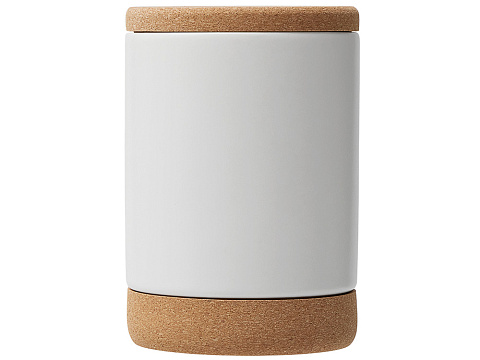 Кружка 450 мл с пробковым дном с крышкой Корк & Бон, белый - рис 4.