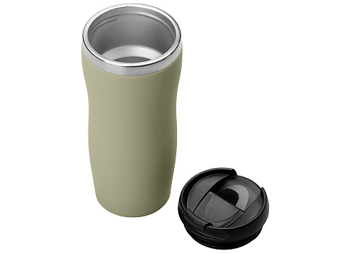 Термокружка Mony Steel 350 мл, soft touch, оливковый - рис 2.