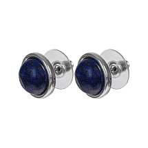 Пусеты NATURAL LAPIS Fiore Luna *LE1106 BL/S
