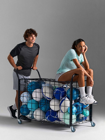 Футболка спортивная унисекс Vortex, темно-синяя с ярко-синим - рис 10.