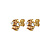 Серьги BILLIS SG GOLDEN Dyrberg Kern 460043 - миниатюра