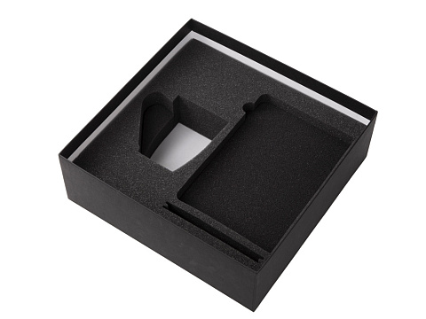 Подарочный набор c блокнотом C2, ручкой и кружкой, серый - рис 3.