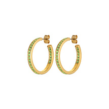 Серьги JUSTINA SG LIGHT GREEN Dyrberg Kern 420134
