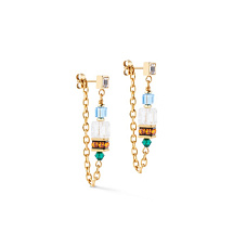 Серьги Multicolour Gold Coeur de Lion 3020/21-1516
