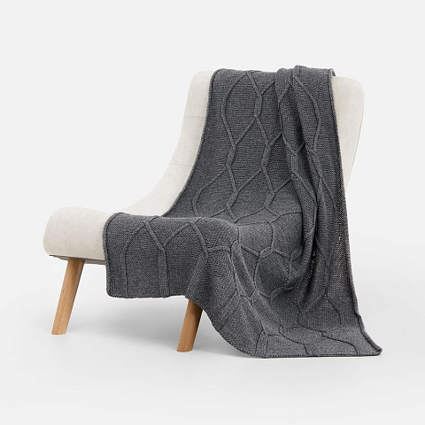 Плед Curve Verve, серый меланж (маренго) - рис 5.