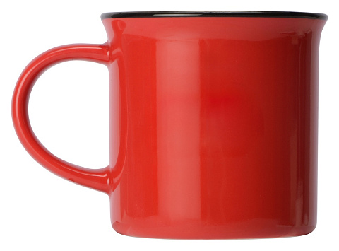 Кружка Countryside S с черным ободком, белая внутри, цветная снаружи, красный - рис 2.