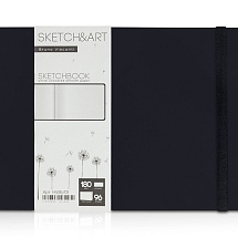 Скетчбук Sketch & Art в твердом переплете 213х146 мм, 96 л. белой бумаги 180 г/м2, черный