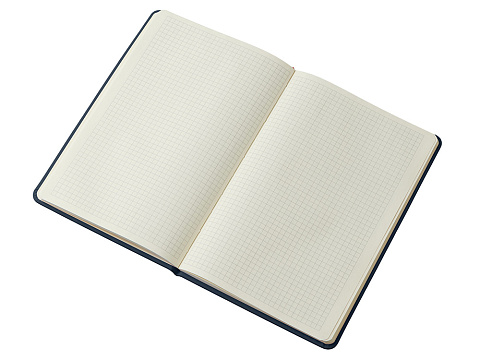 Блокнот в твердой обложке A5 Виспи в клетку, темно-синий - рис 4.