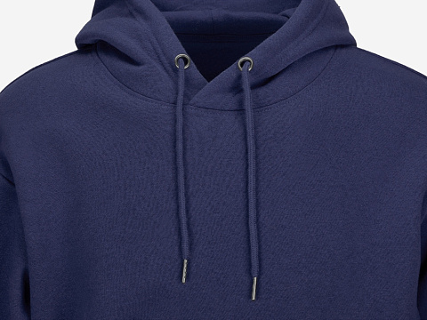 Толстовка с капюшоном оверсайз Lisbon унисекс, темно-синий - рис 14.