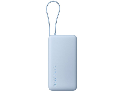 Внешний аккумулятор со встроенным кабелем Xiaomi 67W Power Bank 20000 (Integrated Cable) Ice Blue - рис 4.