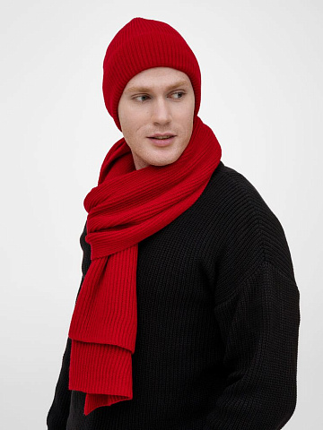 Шарф Nobilis Mono, красный - рис 8.