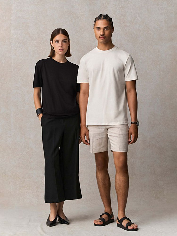 Футболка унисекс Lyam, темно-синяя - рис 9.