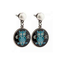 Серьги Совы Clara Bijoux A35536-16 BW