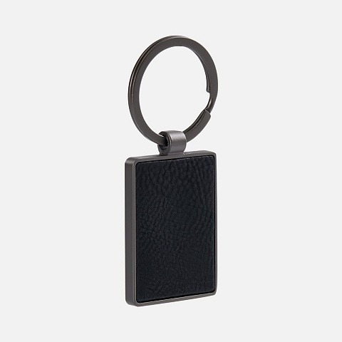 Брелок Gun Metal Leather Rectangle, графитовый - рис 2.