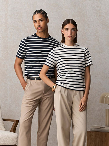 Футболка женская Legend Women, темно-синяя с молочно-белым - рис 7.